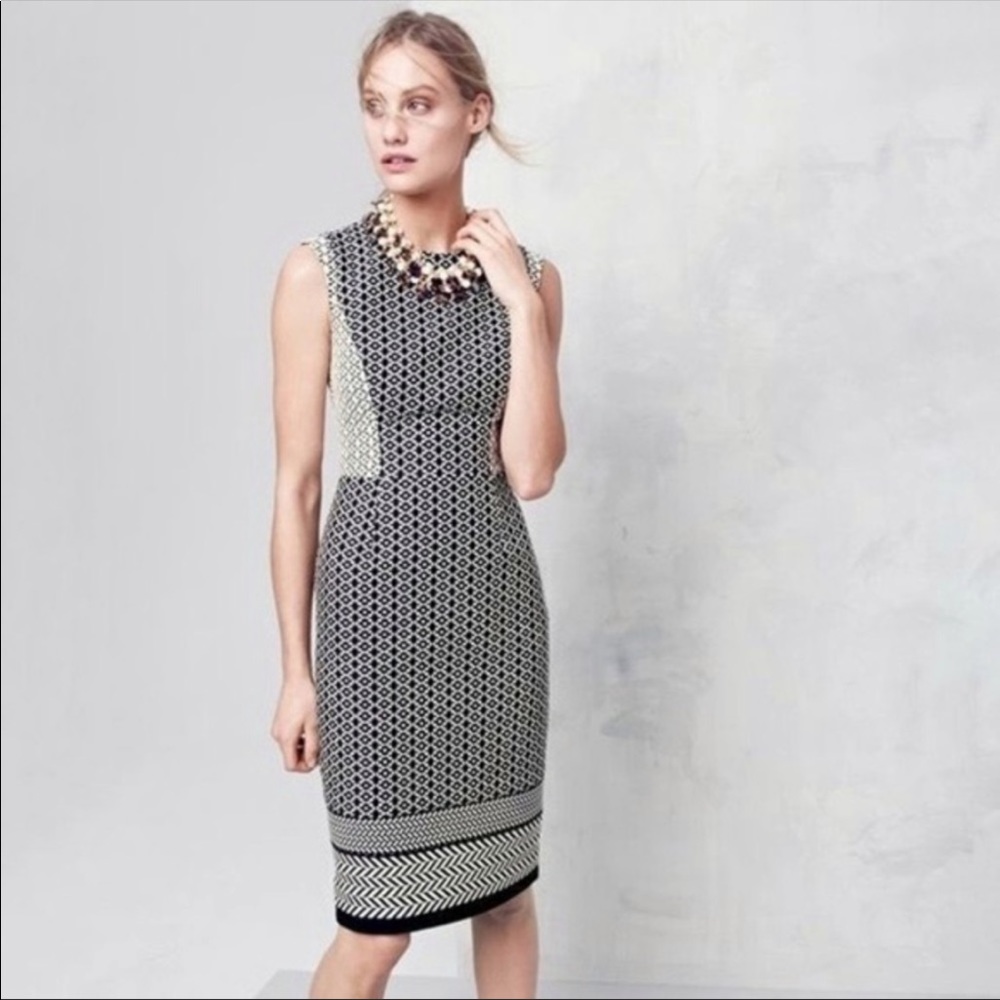 JCrew Geometric Jacquard Dress